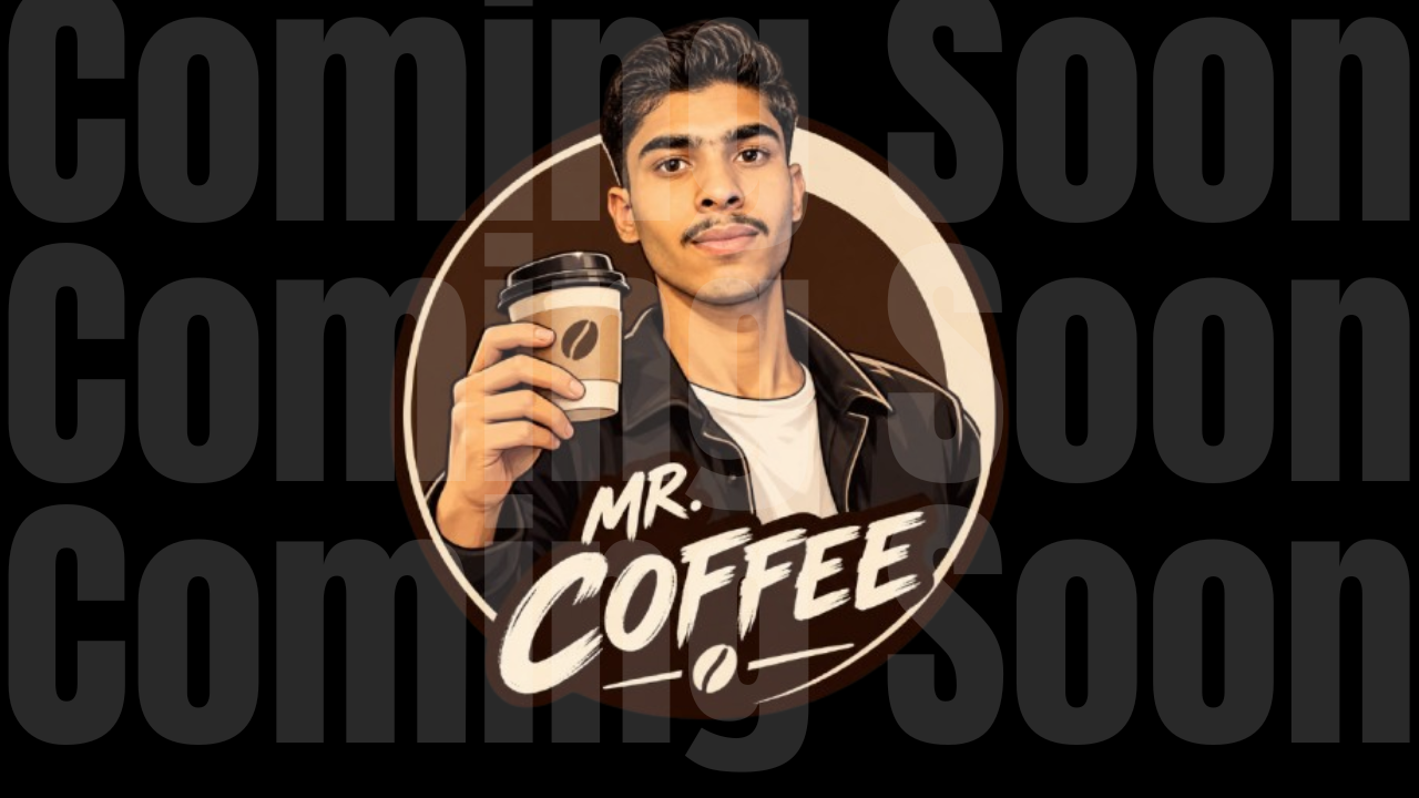 Mr. Coffee logo for a new coffee brand in Okara, Punjab, Pakistan